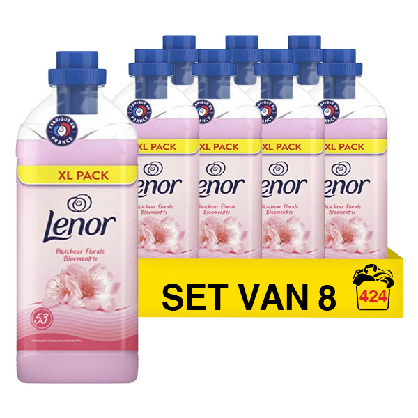 Lenor Aanbieding: Lenor Wasverzachter Bloemenfris 1113 ml (8 flessen - 424 wasbeurten)  SLE00375 - 1