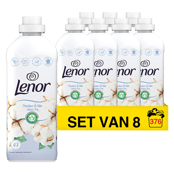 Lenor Aanbieding: Lenor Wasverzachter Katoen 987 ml (8 flessen - 376 wasbeurten)  SLE00491 - 1